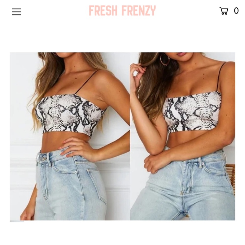 Snake print crop top